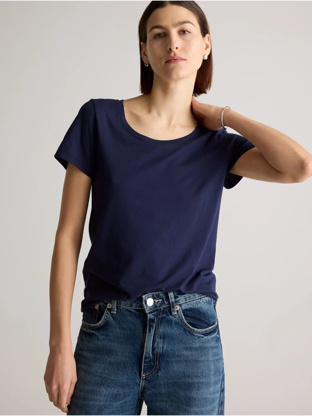 Quince Cotton Modal Scoop Neck Tee